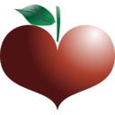 download Red Heart clipart image with 0 hue color