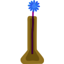 download Flower In Vase clipart image with 180 hue color