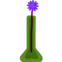 download Flower In Vase clipart image with 225 hue color