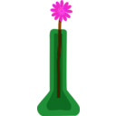 download Flower In Vase clipart image with 270 hue color