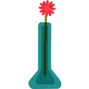 download Flower In Vase clipart image with 315 hue color