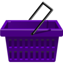 download Blue Basket clipart image with 90 hue color