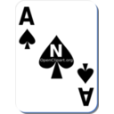 download White Deck Ace Of Spades clipart image with 180 hue color