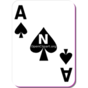 download White Deck Ace Of Spades clipart image with 270 hue color
