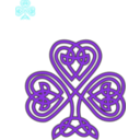 download Celtic Shamrock clipart image with 180 hue color