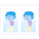 download Ptit Bonhomme clipart image with 180 hue color