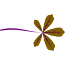 download Palmate Leaf 5 Lobed clipart image with 270 hue color