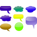 download Speech Bubbles clipart image with 45 hue color