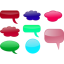 download Speech Bubbles clipart image with 135 hue color