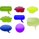 download Speech Bubbles clipart image with 225 hue color