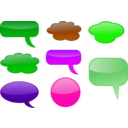 download Speech Bubbles clipart image with 270 hue color