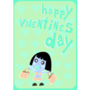 download Happy Valentines Day Card clipart image with 180 hue color