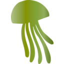 download Jellyfish Icon clipart image with 225 hue color