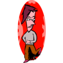download Angry Running Man clipart image with 315 hue color