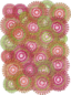 Pink Lime Circle Pattern Scrapbook Paper