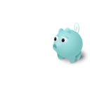 download Pig clipart image with 180 hue color