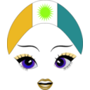 download Pretty Kurdistan Girl Smiley Emoticon clipart image with 45 hue color