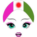 download Pretty Kurdistan Girl Smiley Emoticon clipart image with 315 hue color