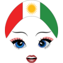 Pretty Kurdistan Girl Smiley Emoticon