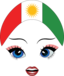 Pretty Kurdistan Girl Smiley Emoticon