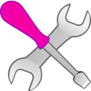 download Tools clipart image with 270 hue color