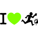 download I Love Orienteering clipart image with 90 hue color