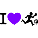 download I Love Orienteering clipart image with 270 hue color