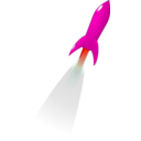 download Launching Red Rocket clipart image with 315 hue color