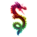 download Rainbow Dragon clipart image with 315 hue color