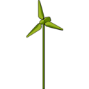 download Wind Turbine Green clipart image with 315 hue color