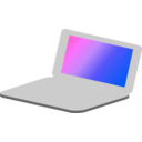 download Laptop Simple Icon clipart image with 270 hue color