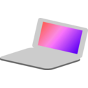 download Laptop Simple Icon clipart image with 315 hue color