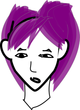 Girl With Purple Hair