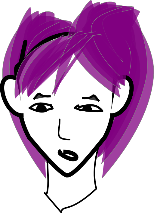 Girl With Purple Hair