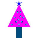 download Christmas Tree clipart image with 180 hue color