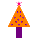 download Christmas Tree clipart image with 270 hue color