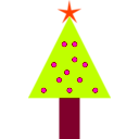 download Christmas Tree clipart image with 315 hue color