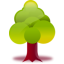 download Tree clipart image with 315 hue color