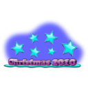 download Christmas 2010 Text clipart image with 180 hue color