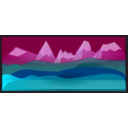 download Hills And Peaks clipart image with 90 hue color