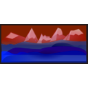 download Hills And Peaks clipart image with 135 hue color