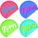 download Stickers clipart image with 270 hue color