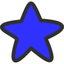 download Star Soft Edges clipart image with 180 hue color