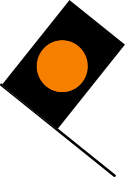 Black Orange Flag