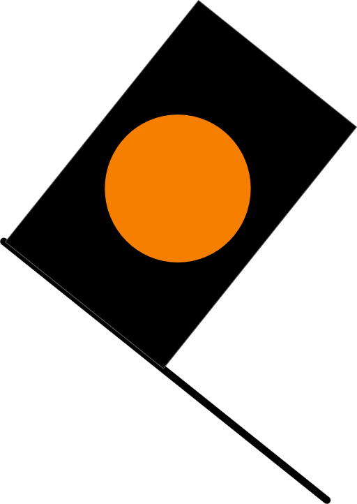 Black Orange Flag