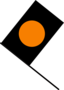 Black Orange Flag