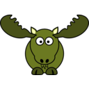 download Cartoon Moose clipart image with 45 hue color