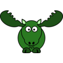 download Cartoon Moose clipart image with 90 hue color