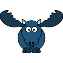 download Cartoon Moose clipart image with 180 hue color