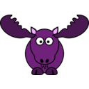 download Cartoon Moose clipart image with 270 hue color
